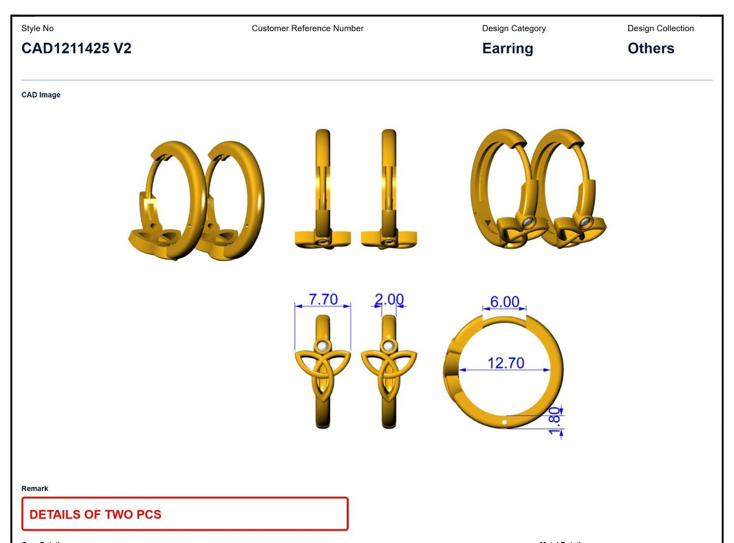 14k Gold Baby Earrings