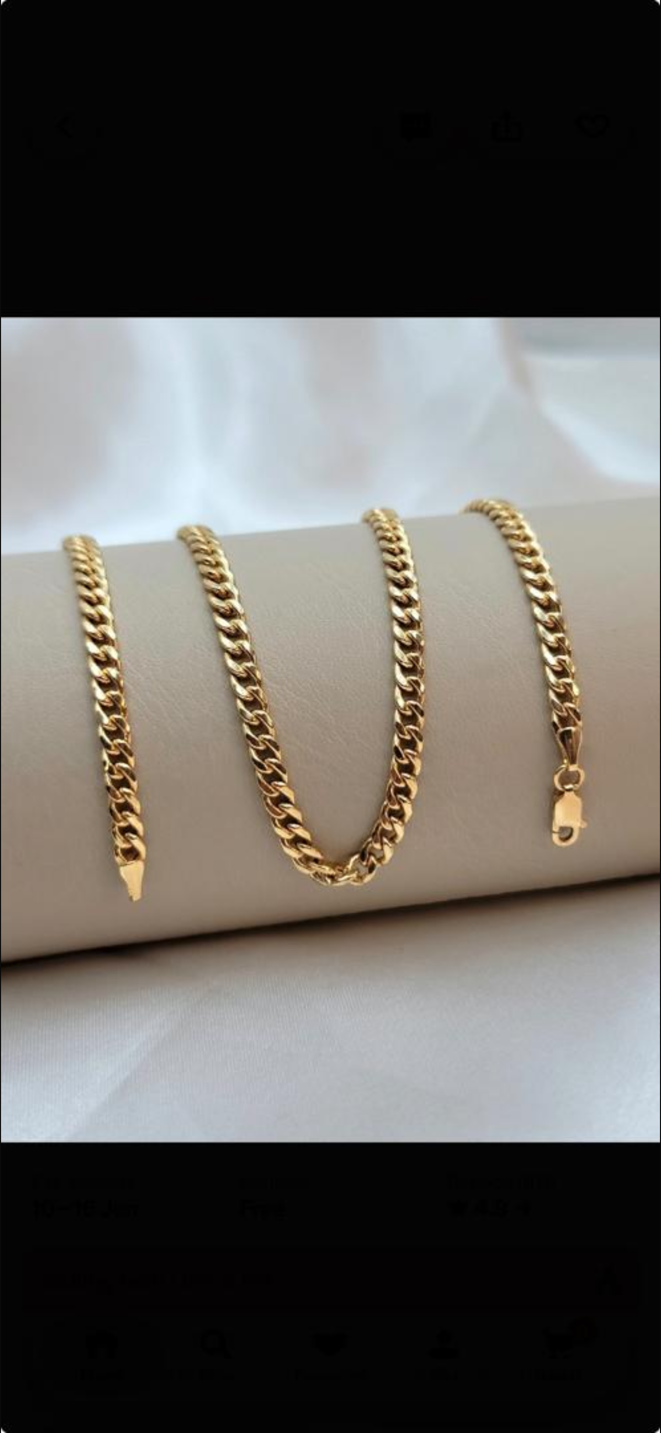 41cm 14k solid gold Chain For Cecilia